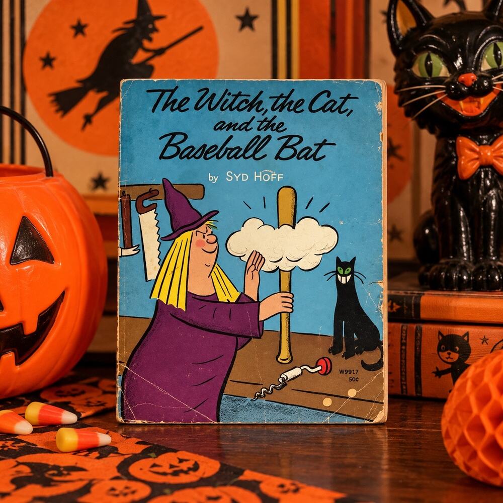 The Witch, the Cat, and the Baseball Bat by Syd Hoff – Scholastic 1968 2nd Print
